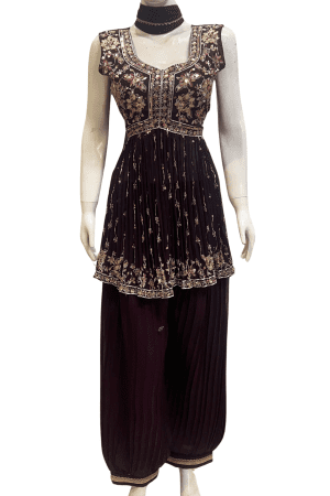 Multi-Colour Embroidery Afghani Suit